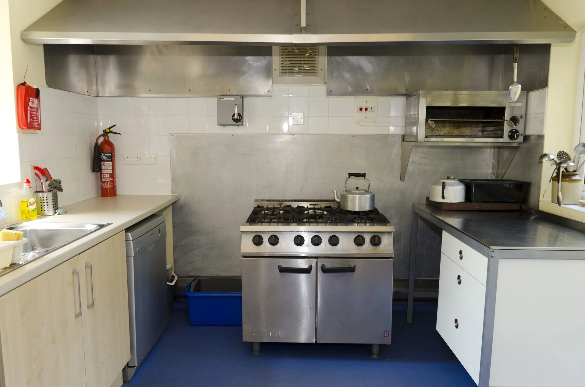 Large catering kitchen at Brecon Bunkhouse
