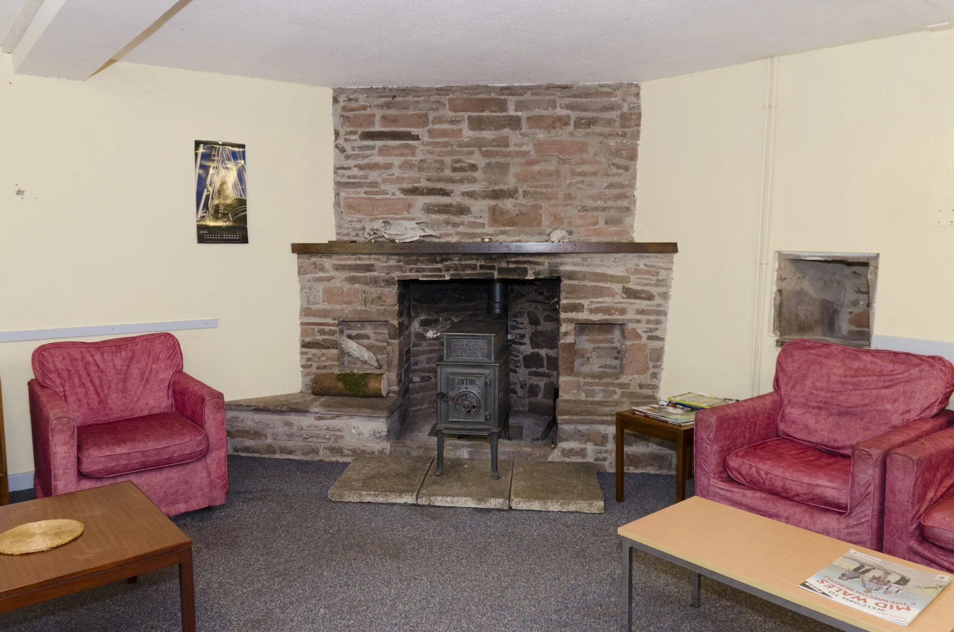 Cosy lounge with wood-burning stove